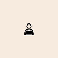programmer icon flat vector design.