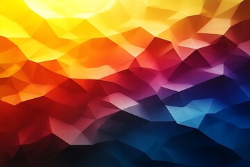 Wall Mural - Vibrant geometric abstract background with dynamic color transitions and depth perception