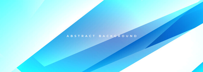 Poster - White and blue business presentation abstract background with geometric lines and shapes. Vector illustration