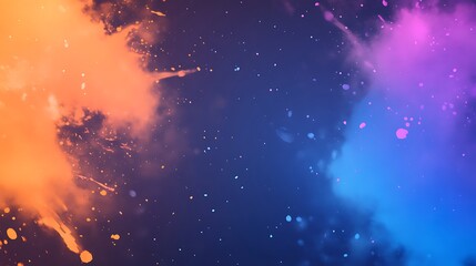 Poster - Dynamic watercolor explosion effect with splashes, featuring vibrant colors and artistic flair for creative projects.