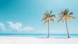© yogiandrias - Two Palm Trees on a White Sandy Beach