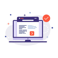 Web coding page illustration. Coding illustration.