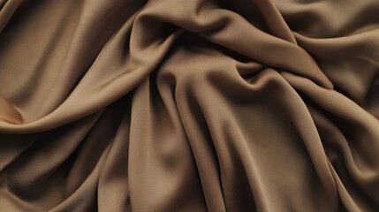 Poster - Brown Fabric Drape, Close Up