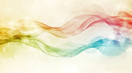 Wall Mural - an abstract background featuring flowing waves in vibrant colors of red, green, blue, and orange aga