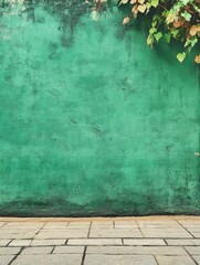 Canvas Print - Fire hydrant on green wall