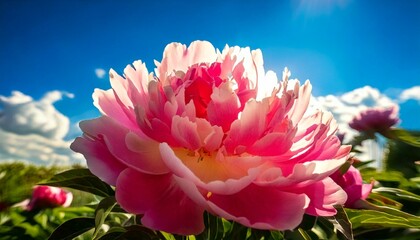 Wall Mural - Focusing on the top of a Peony