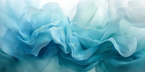 Wall Mural - Soft blue and teal gradient washes create a serene abstract background with gentle depth, perfect for calming designs and soothing visual themes