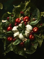 Wall Mural - Tomato Mozzarella Basil Salad