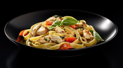 Wall Mural - Chicken pasta with tomatoes