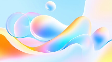 Wall Mural - Elegant abstract background with smooth curves and soft colors, ideal for creative projects.
