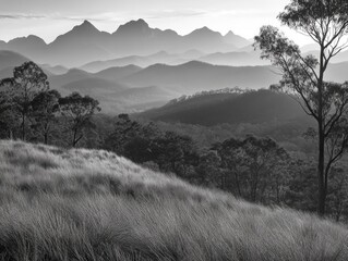 Wall Mural - Mountain Range Landscape