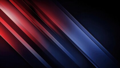 Aufkleber - abstract modern red and blue geometric lines with metallic accents, gradient texture and dynamic shapes