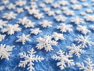 Wall Mural - snowflakes close up