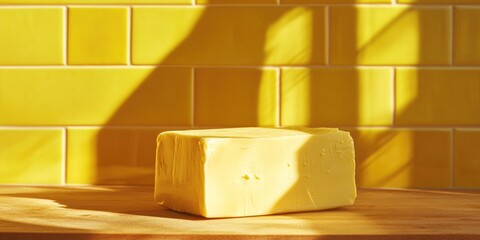 Wall Mural - Block of butter on counter