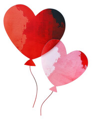 Canvas Print - PNG Valentine balloons symbol pink.