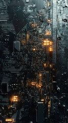 Leinwandbilder - Detailed electronic circuit board with glowing components, revealing complex interconnections and cutting-edge technological design
