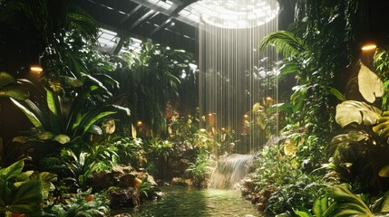 Wall Mural - Waterfall in Jungle