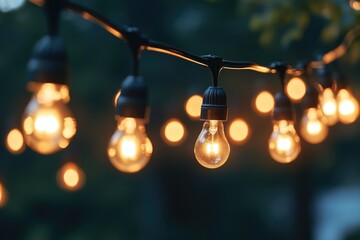 Wall Mural - Light Bulbs on Tree Branch