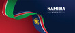 © ArtDawn - Namibia Independence Day 21 March flag ribbon vector poster