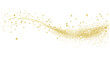 © aura studio - Gold glittering stars, trail dust explosion, glistering gold effect, transparent PNG background, shimmering stars, magical sparkle, fantasy background, cosmic light particles