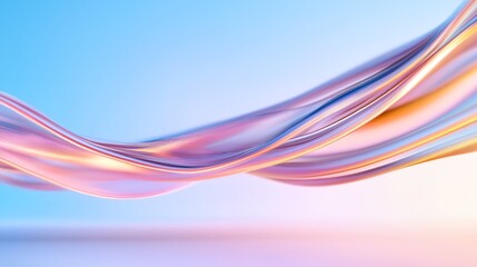 Canvas Print - long, curvy line of pink and orange colors