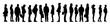© aura studio - People queue silhouette, waiting in line vector, queue standing vector, line silhouette collection, waiting people vector, crowd vector illustration, waiting in line