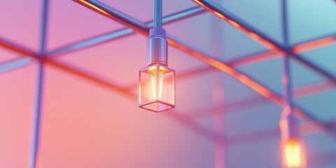Poster - Futuristic Stage Lighting Geometric Beam Fixtures in Metal and Glass - Event Production Tools and Modern Theatrical Design for Entertainment Industry