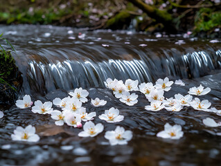 Wall Mural -  river of petals