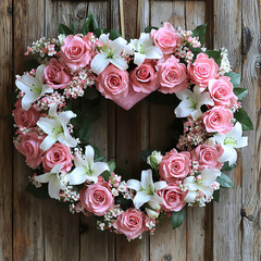 Wall Mural -  rose wreath