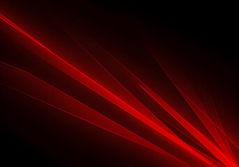 Wall Mural - Glow color red fiery shadow light triangles lines agonal gradient shape geometric effect 3d design background modern abstract red black. Vibrant red fiery shadow light casts an agonal gradient shape