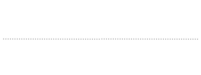 Black dashed and dotted line pattern, broken linear design, seamless border or divider element