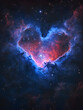 © BubbleSnap - A romantic scene with a heart-shaped nebula in space