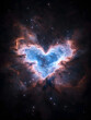 © BubbleSnap - A romantic scene with a heart-shaped nebula in space