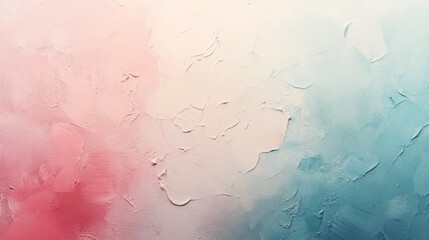 Wall Mural - Abstract painting features soft transitions between pink white and blue