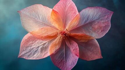 Wall Mural - Abstract flower blooms with translucent petals in soft colors