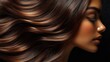 © Jam - Profile of a Woman With Long Hair and Stunning Highlights in Soft Light Generative AI
