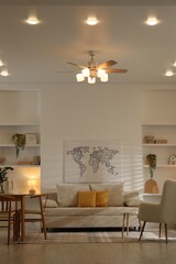 Wall Mural - Beautiful furniture and decor in cozy living room. Interior design