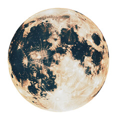Wall Mural - png realistic moon astronomy space illustration.