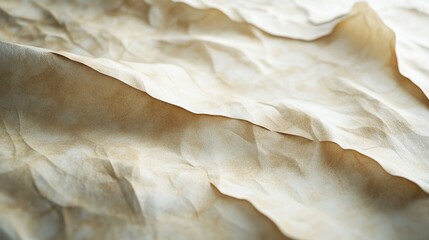 Wall Mural - Crumpled parchment paper creates a textured abstract background image