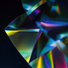 Canvas Print - Multi-colored crystals on a black background
