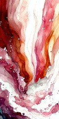 Wall Mural - Abstract watercolor art depicting vibrant swirling colors
