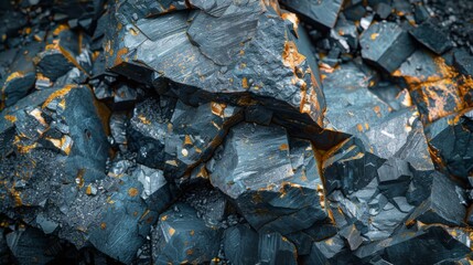 Poster - Intricate details of mineral formations reveal unique textures and colors, emphasizing the beauty of natural geological elements in a rugged terrain under natural light.
