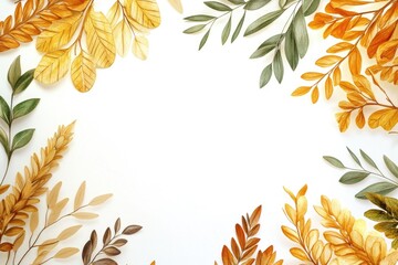 Wall Mural - Fall Leaf Decoration