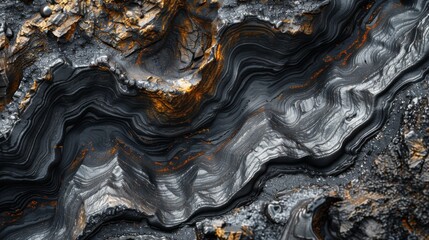 Leinwandbilder - Intricate lines and colors in this rock formation showcase the natural beauty of geological processes, creating a stunning visual representation of Earth's history.