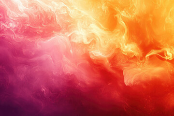 Poster - Abstract art depicting swirling clouds of vibrant red, orange, and yellow hues, creating a dynamic and fiery atmosphere.