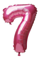 Wall Mural - PNG Birthday balloon number 7 celebration inflatable decoration.