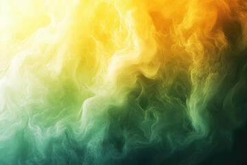 Poster - Abstract swirling clouds of yellow and green, creating a dreamy, ethereal atmosphere.