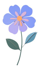 Wall Mural - PNG Wildflower flower paper illustration art.