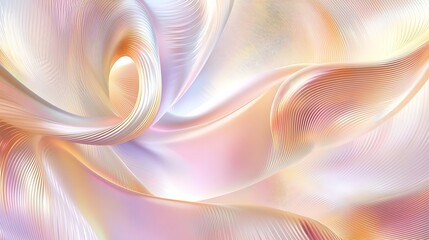 Wall Mural - Abstract swirling fabric, pastel hues