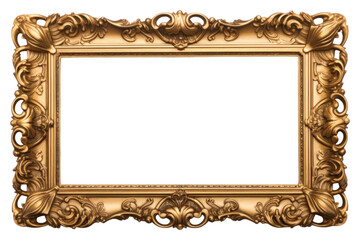 Wall Mural - png vintage gold frame photo white background architecture.